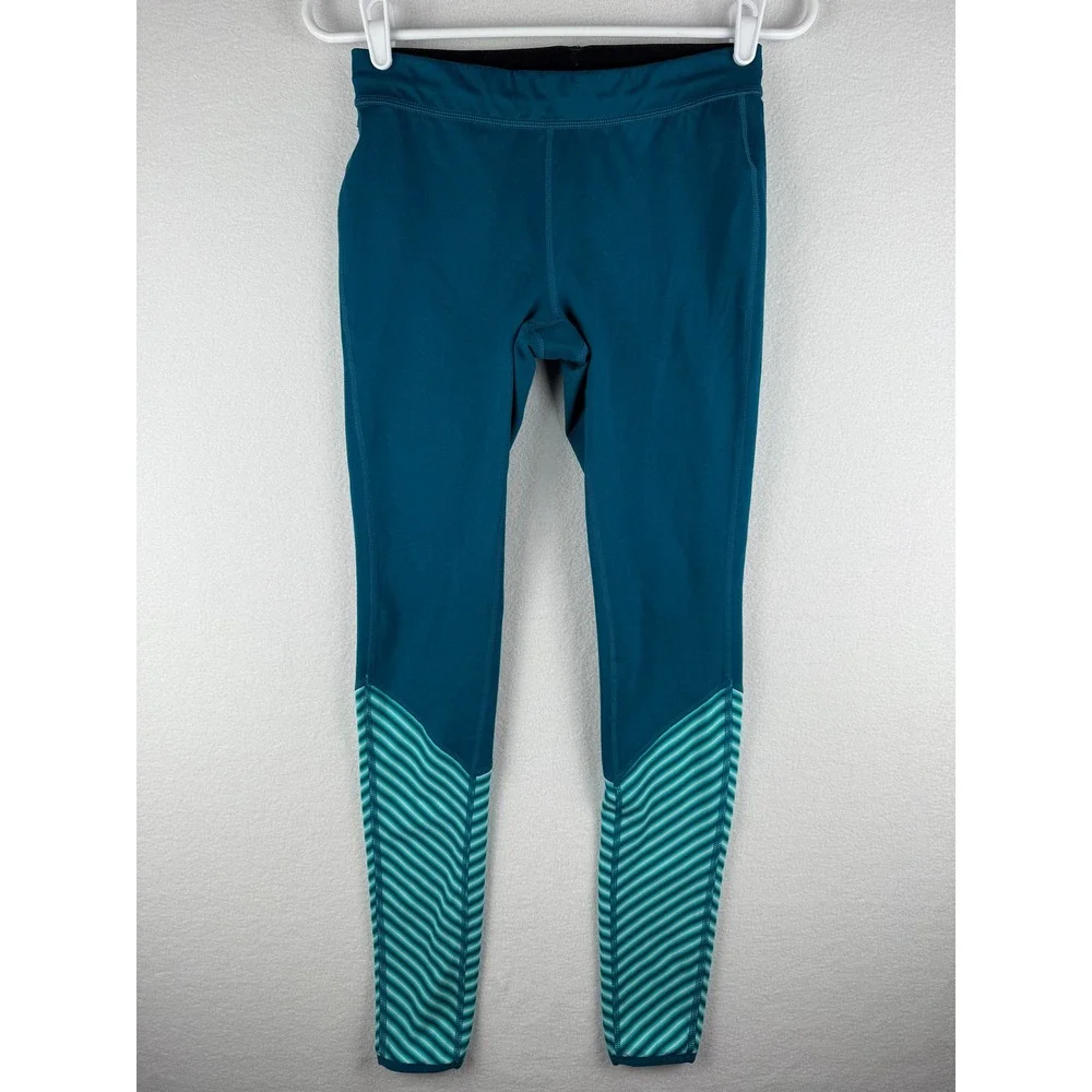 Mountain Hardwear‎ Butterlicious Stripe Tights Womens Small Blue Athleisure - Picture 2 of 9